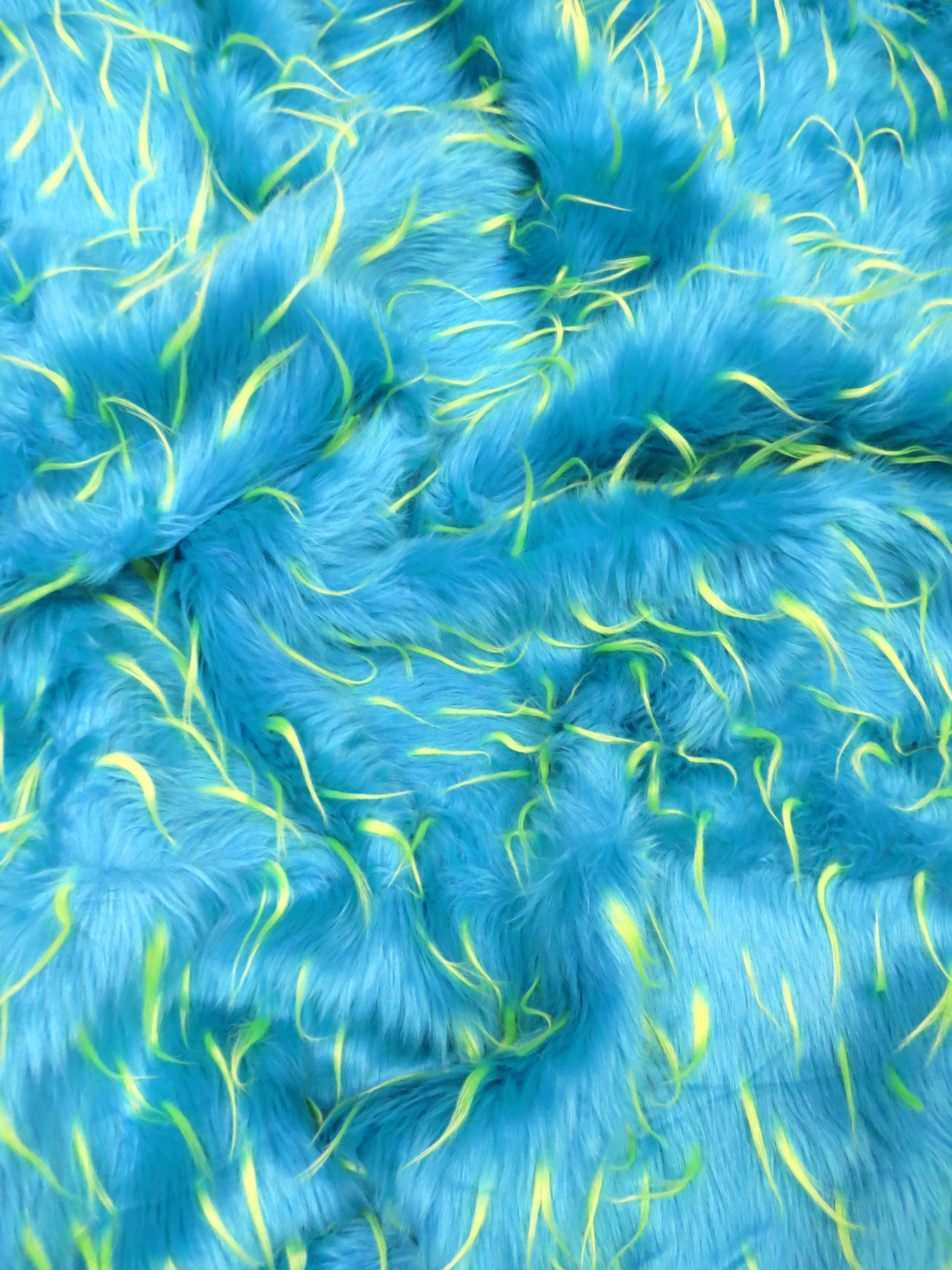 2 and 3 Tone Spiked Shaggy Long Pile Faux Fur Fabric / Sold by The Yard - Image 17