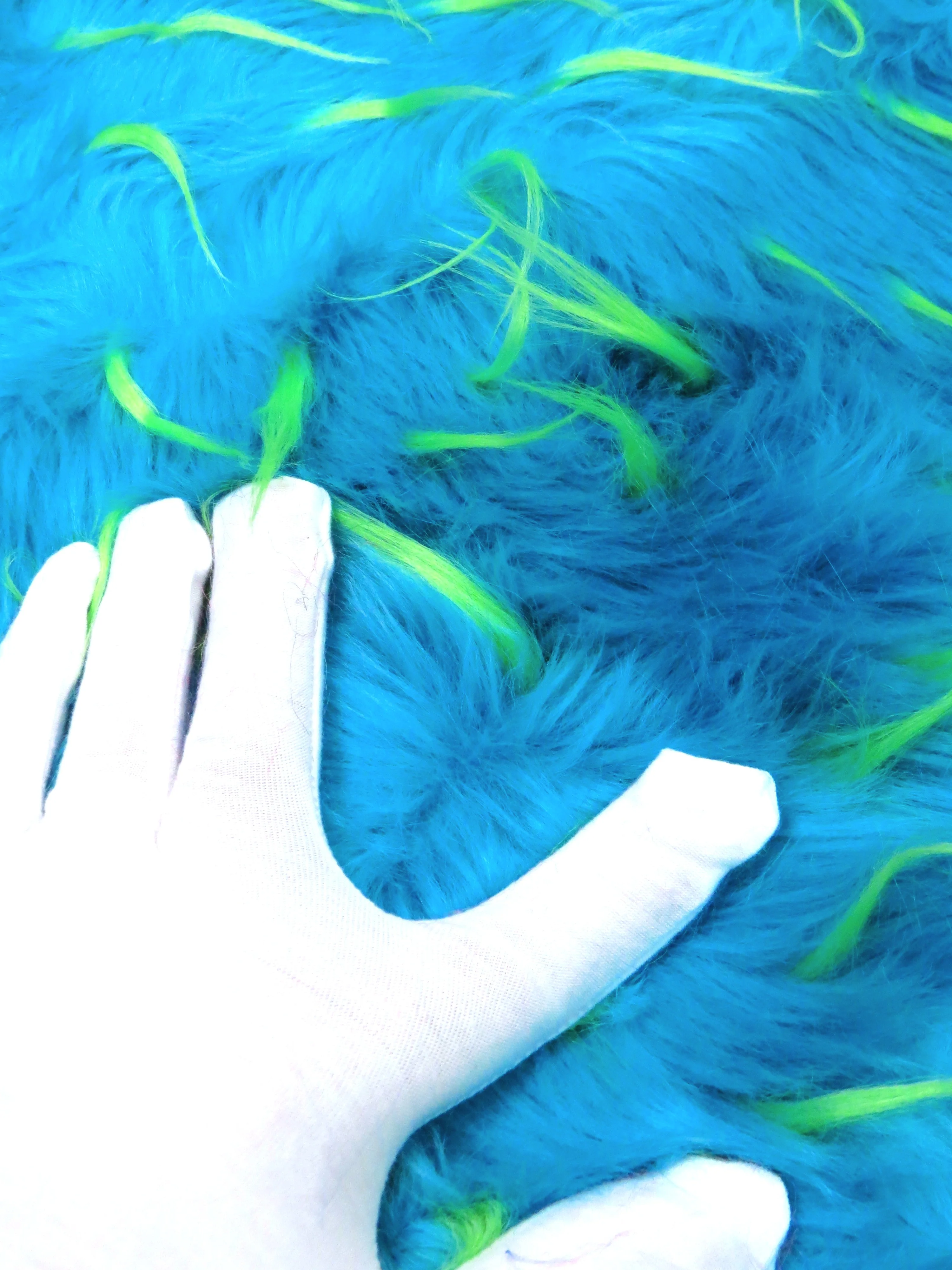 2 and 3 Tone Spiked Shaggy Long Pile Faux Fur Fabric / Sold by The Yard - Image 3