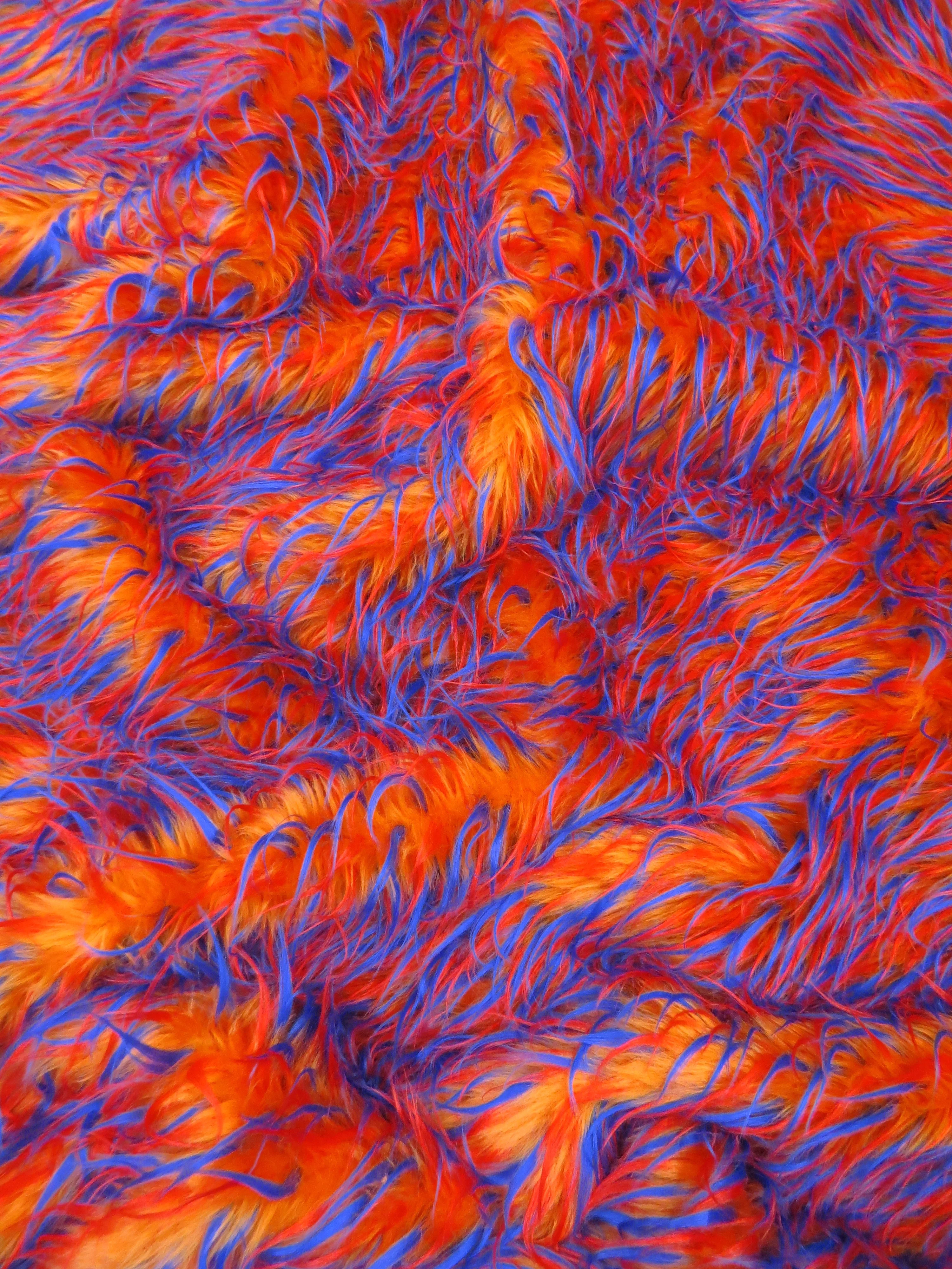 2 and 3 Tone Spiked Shaggy Long Pile Faux Fur Fabric / Sold by The Yard - Image 32