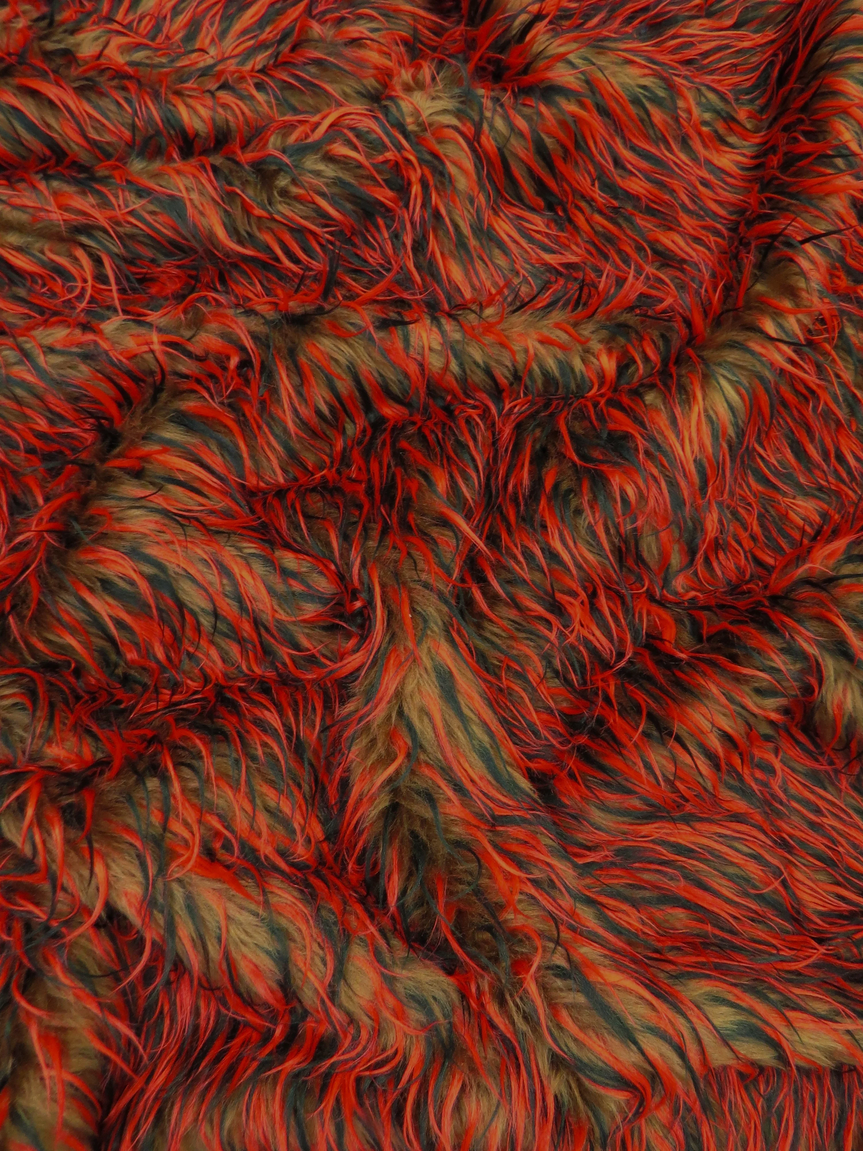 2 and 3 Tone Spiked Shaggy Long Pile Faux Fur Fabric / Sold by The Yard - Image 44