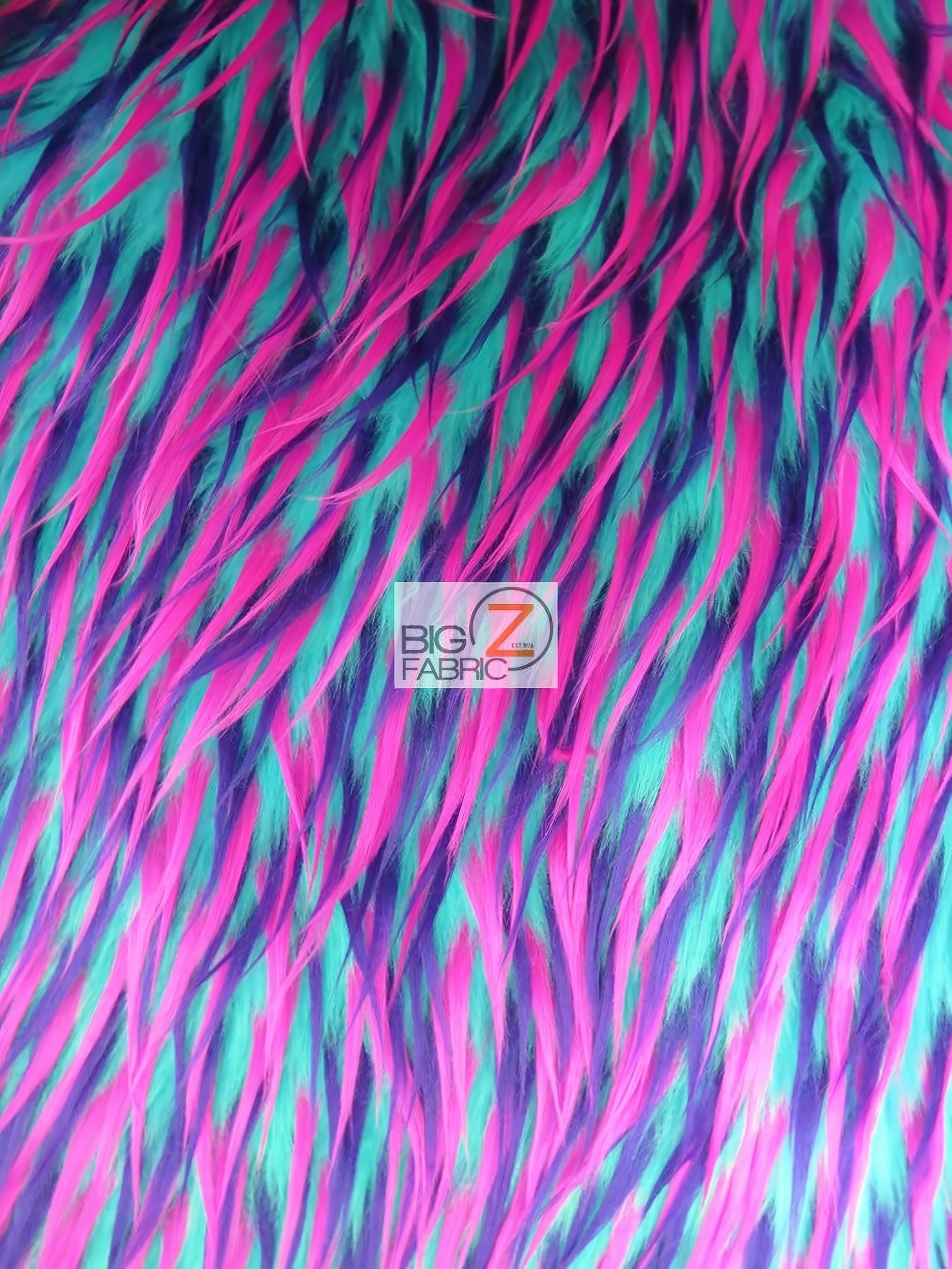 2 and 3 Tone Spiked Shaggy Long Pile Faux Fur Fabric / Sold by The Yard - Image 48