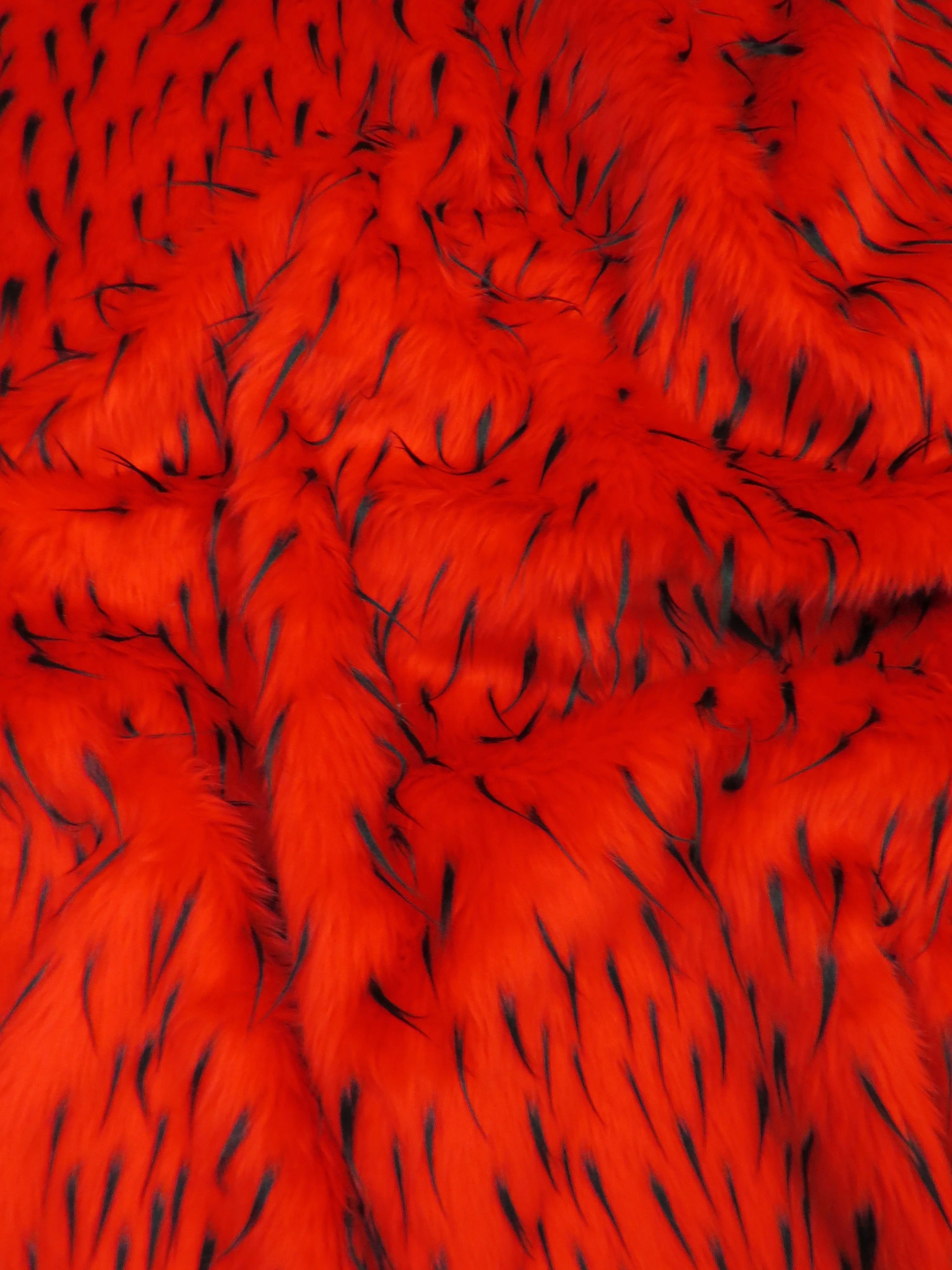 2 and 3 Tone Spiked Shaggy Long Pile Faux Fur Fabric / Sold by The Yard - Image 9