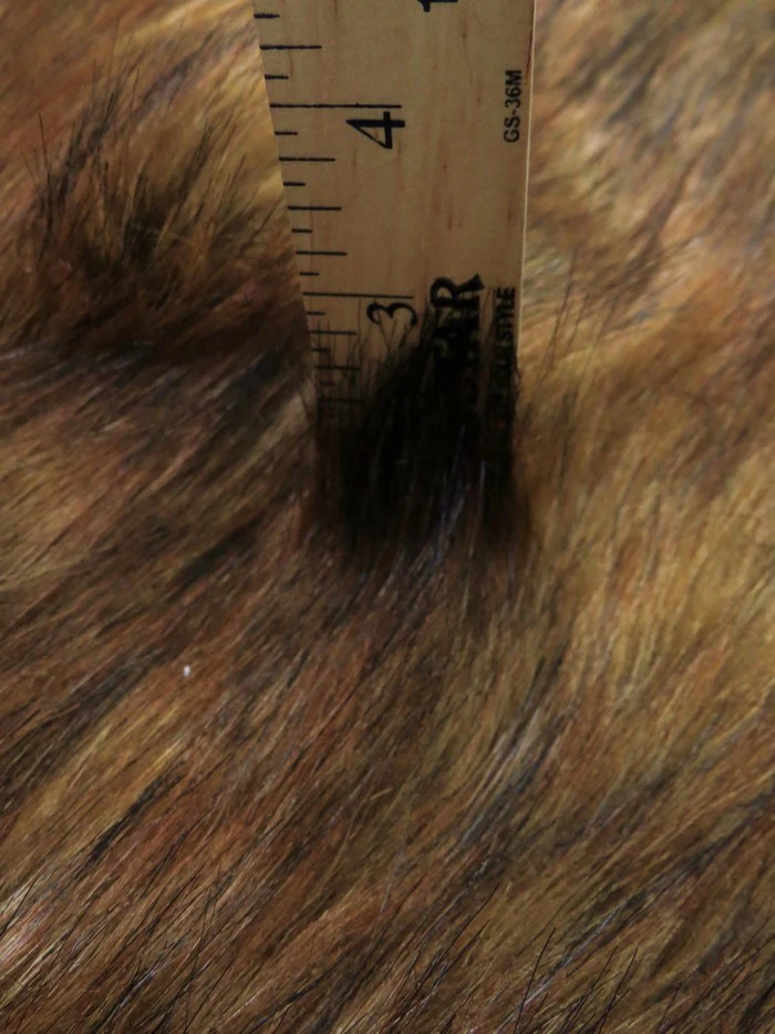 Bonded Honey Wolf Faux Fur Fabric / Sold by the Yard - Image 3