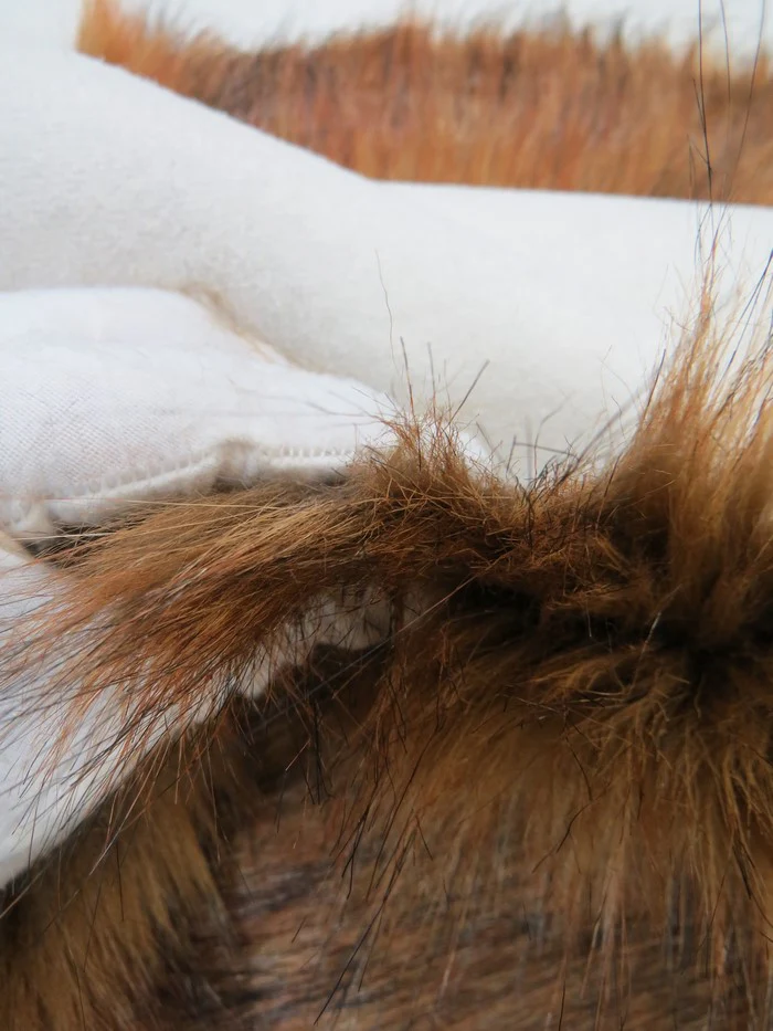 Bonded Honey Wolf Faux Fur Fabric / Sold by the Yard - Image 5