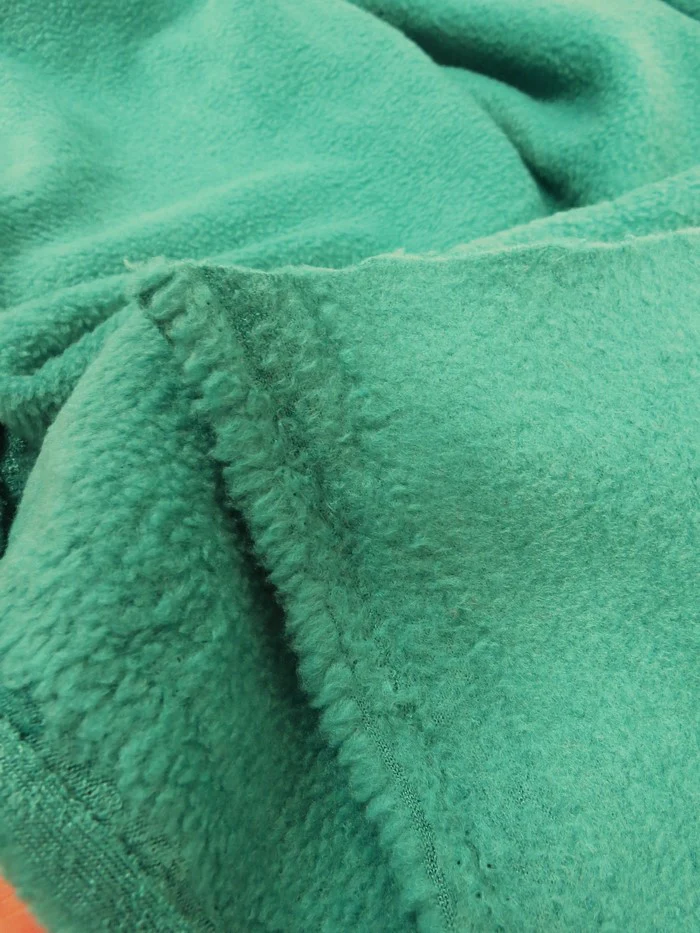 Solid Fleece Fabric / Turquoise - Image 3