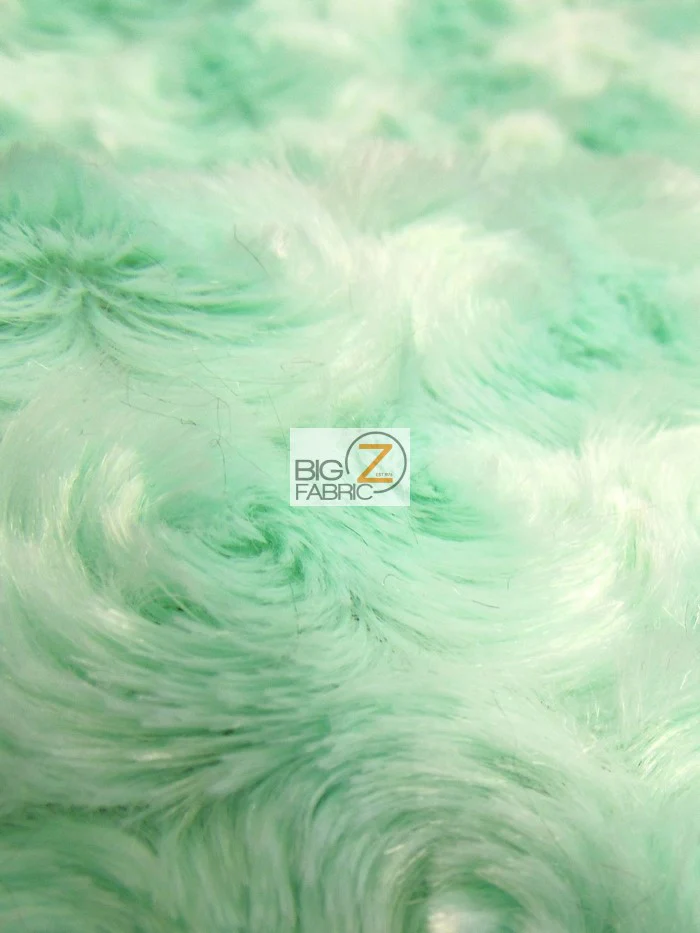 Red Fusion Minky Rose/Rosette Floral Baby Soft Fabric / Sold By The Yard - Image 3