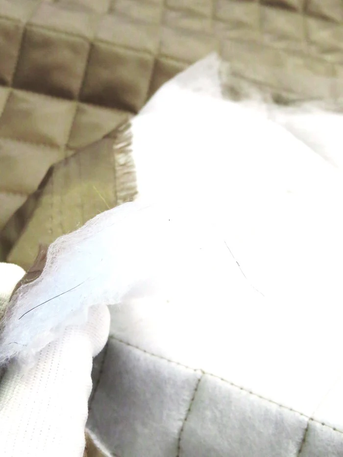 Quilted Polyester Batting Upholstery Fabric / Charcoal / Sold By The Yard - Image 6