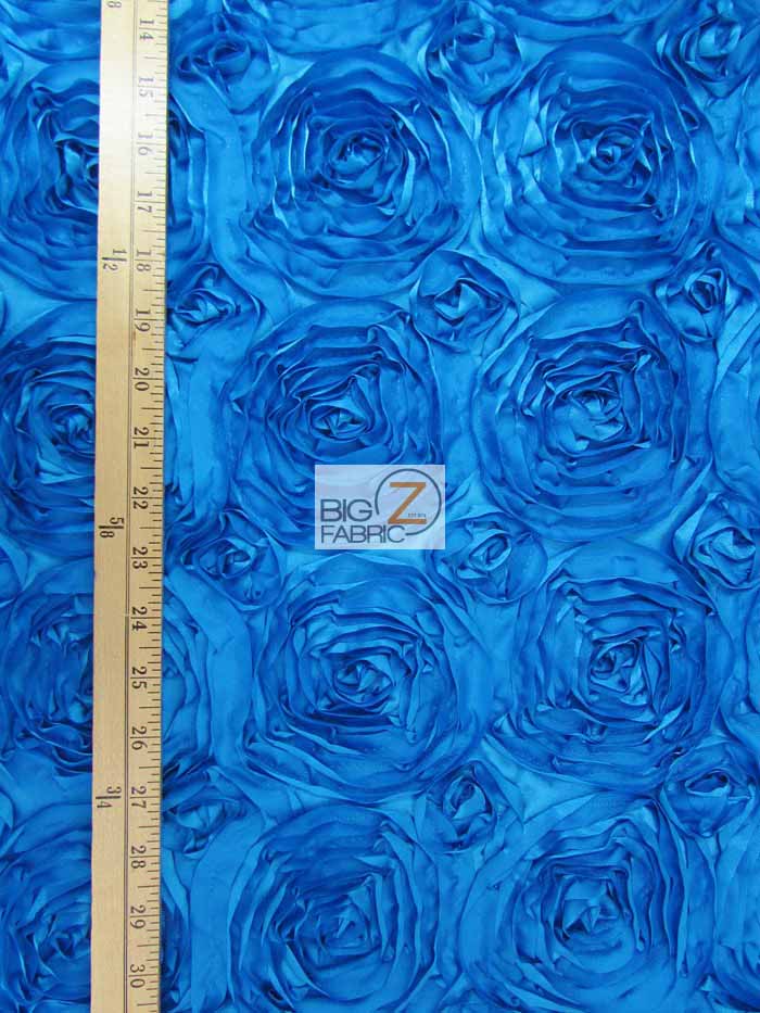 Rosette Style Taffeta Fabric / Silver / Sold By The Yard Closeout!!! - Image 4